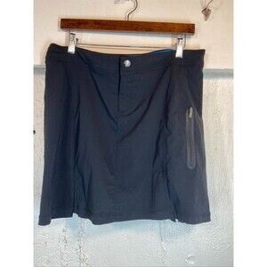 COLUMBIA WOMENS 12 BLACK STRECHY SKIRT WITH UNDER PANTS SIDE ZIP GOLF 1255